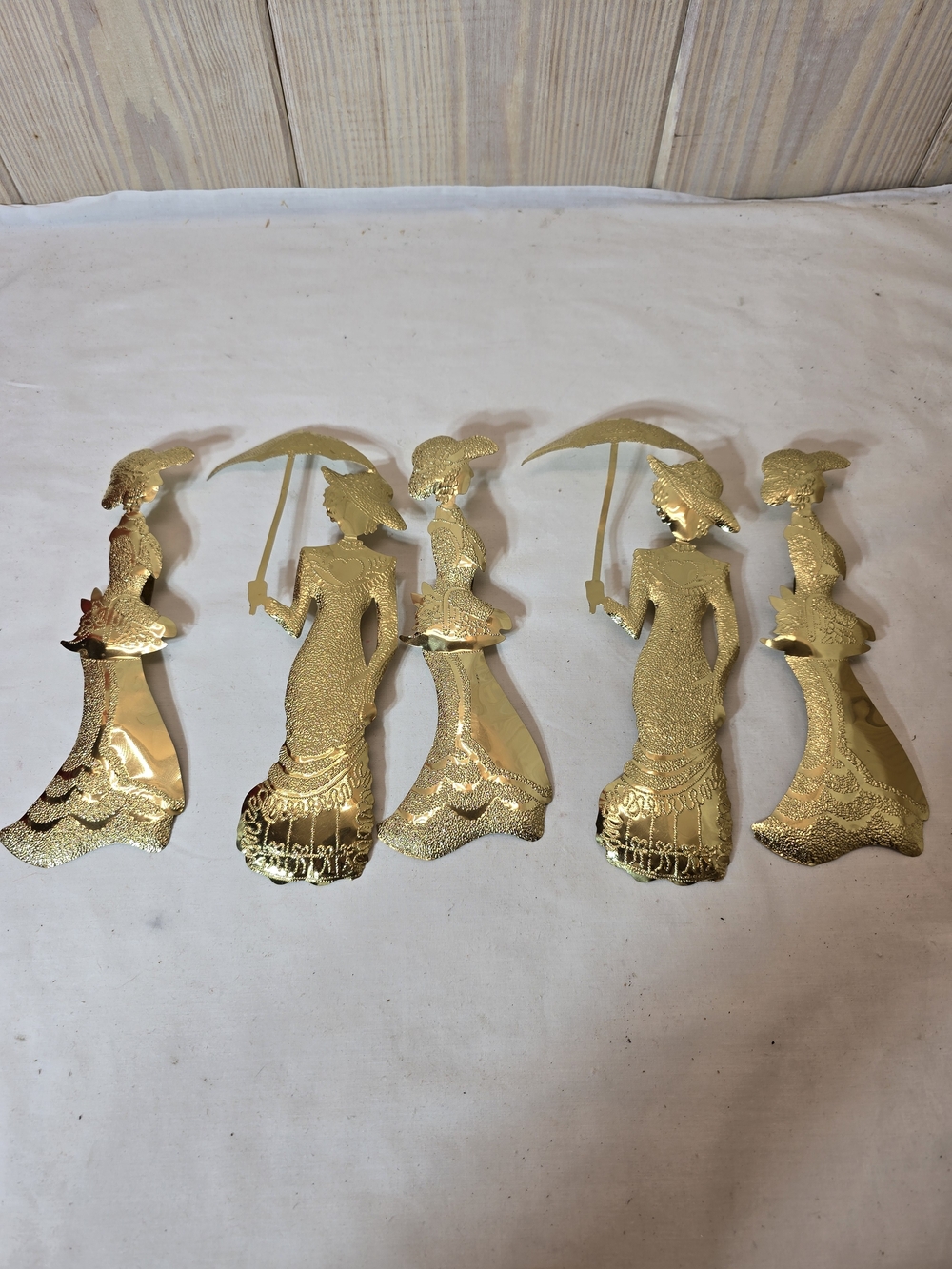 Home Interiors Gold Ladies Wall Accents Set Of 5